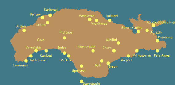 Kaart Samos